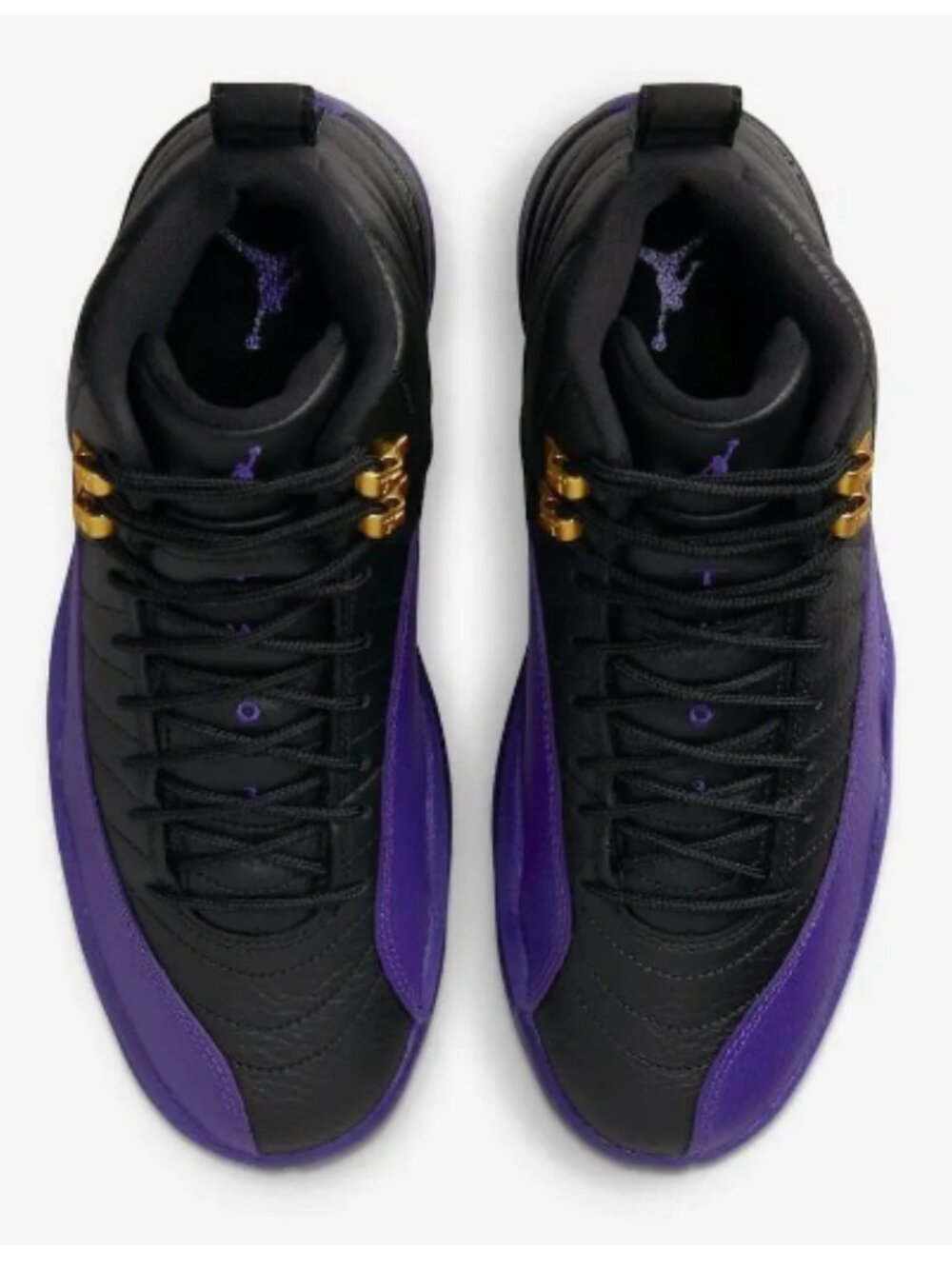 Air Jordan 12 Retro Men's Black Purple Basketball Shoes